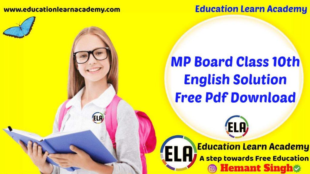 MP Board Class 10th English Solutions